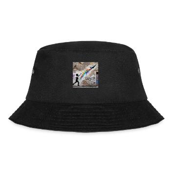 Kein Banksy - Flug der Fantasie - Bucket Hat - Schwarz - Vorne - Lela (165cm)