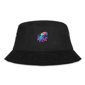 Colorful Squid for Kids - Bucket Hat - black - Front - Lela (165cm)