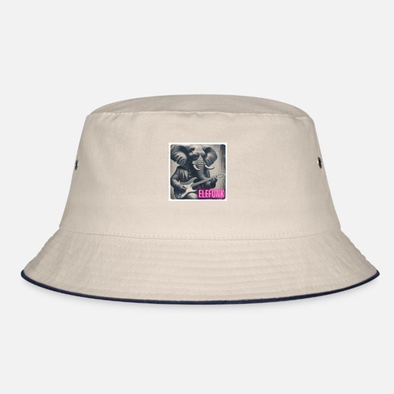 Elefant mit Anzug und Gitarre Bucket Hat