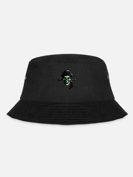 Pirat Comicart Green - Bucket Hat - Schwarz