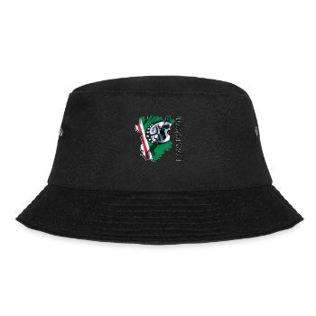 (RU) Tschetschenien Flagge in eigener Landkarte CE - Bucket Hat - Schwarz - Vorne - Lela (165cm)
