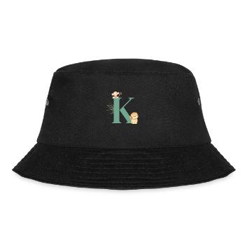 Letter k green jungle animals - Bucket Hat - black - Front - Lela (165cm)