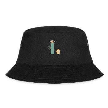 Letter l green jungle animals - Bucket Hat - black - Front - Lela (165cm)