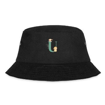 Letter u green jungle animals - Bucket Hat - black - Front - Lela (165cm)