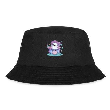 Geist Schlagzeug Kostüm Halloween - Bucket Hat - Schwarz - Vorne - Lela (165cm)