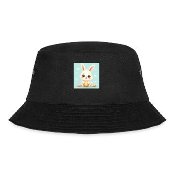 Der süße Osterhase - Bucket Hat - Schwarz - Vorne - Lela (165cm)