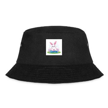 Der bunte Hase von Ostern - Bucket Hat - Schwarz - Vorne - Lela (165cm)