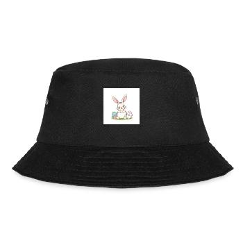 Süßer Osterhase - Bucket Hat - Schwarz - Vorne - Lela (165cm)