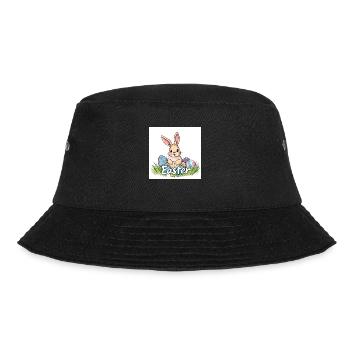 Der Osterhase ist da! - Bucket Hat - Schwarz - Vorne - Lela (165cm)