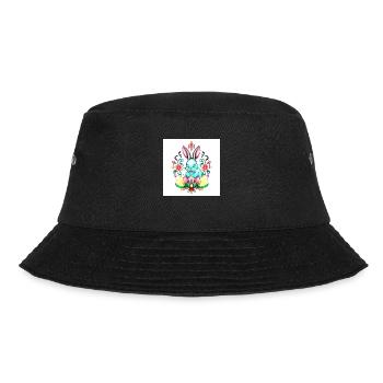 Ei-Catcher: Hase Edition - Bucket Hat - Schwarz - Vorne - Lela (165cm)