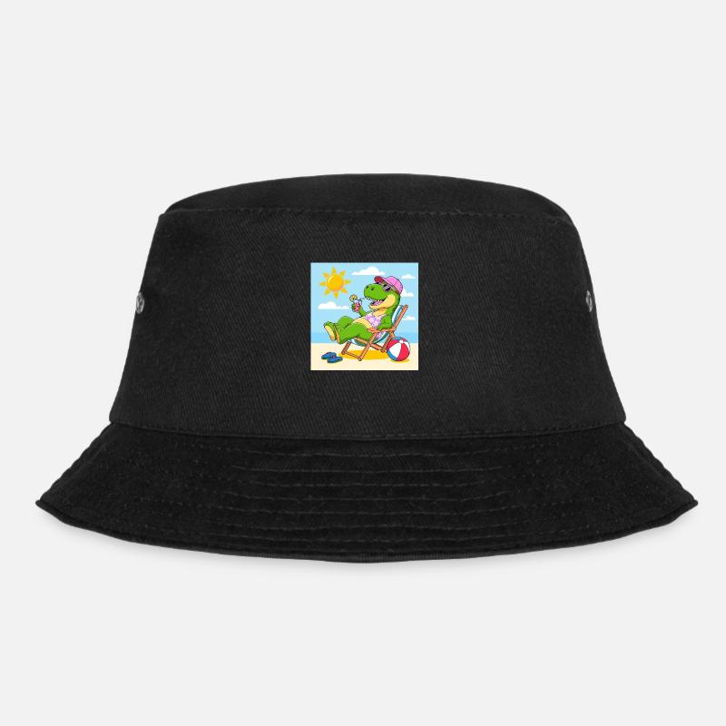Rex am Strand - Bucket Hat - Schwarz