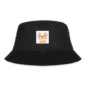 Flux Dev A whimsical pastelhued illustration 4 - Bucket Hat - Schwarz - Vorne - Lela (165cm)