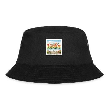 Berlin Aquarell - Bucket Hat - Schwarz - Vorne - Lela (165cm)
