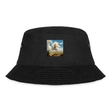 Cloud Painter Clouds Ladder Landscape Surreal - Bucket Hat - black - Front - Lela (165cm)