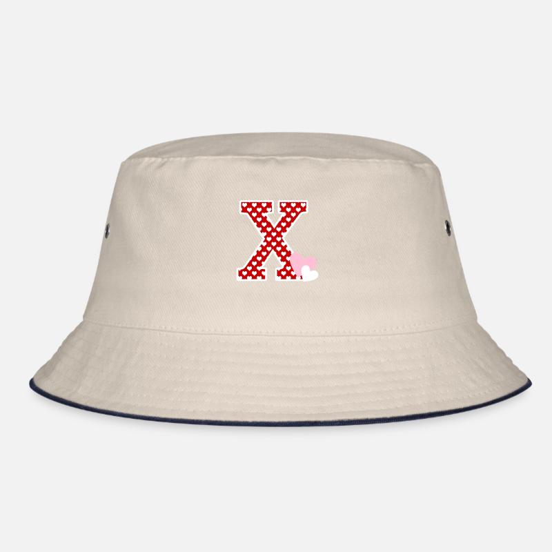Buchstabe x Herz Bucket Hat