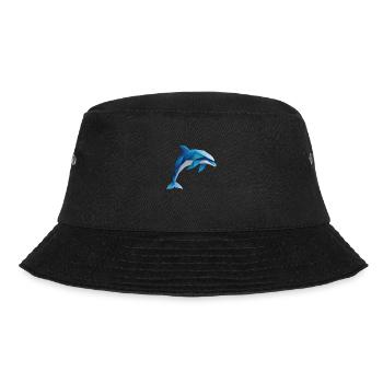 Tauchender Delfin, Wassertier - Bucket Hat - Schwarz - Vorne - Lela (165cm)