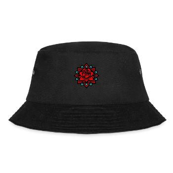 Rose Mandala Blume - Bucket Hat - Schwarz - Vorne - Lela (165cm)