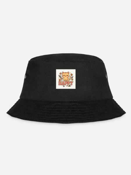 Happy Kitty - Bucket Hat - black