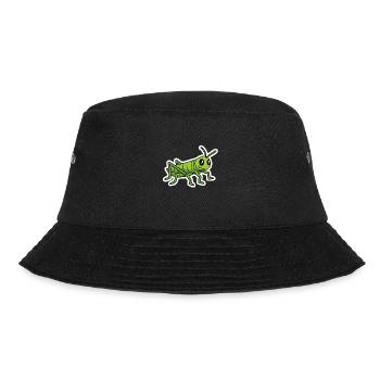 Grasshopper Funny Comic Insect Shirt - Bucket Hat - black - Front - Lela (165cm)