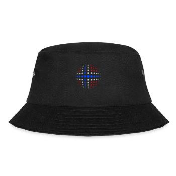 geo_dotsphere_norway_3c02 - Bucket Hat - Schwarz - Vorne - Lela (165cm)