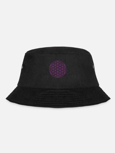 Blume des Lebens - Bucket Hat - Schwarz