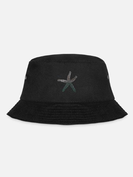 Seestern - Bucket Hat - Schwarz