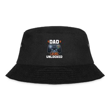 Dad level unlocked - Bucket Hat - black - Front - Lela (165cm)