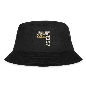 Geburtstagsgeschenk geboren im Januar 1957 - 1957 - Bucket Hat - Schwarz - Vorne - Lela (165cm)