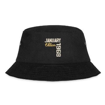 Geburtstagsgeschenk geboren im Januar 1968 - 1968 - Bucket Hat - Schwarz - Vorne - Lela (165cm)