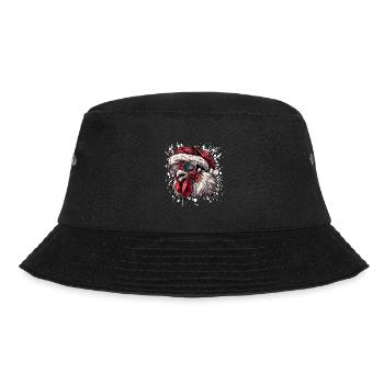 Hahn Weihnachten Lustig - Bucket Hat - Schwarz - Vorne - Lela (165cm)