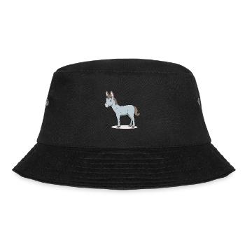Niedlicher Esel für Kinder für Kinder - Bucket Hat - Schwarz - Vorne - Lela (165cm)