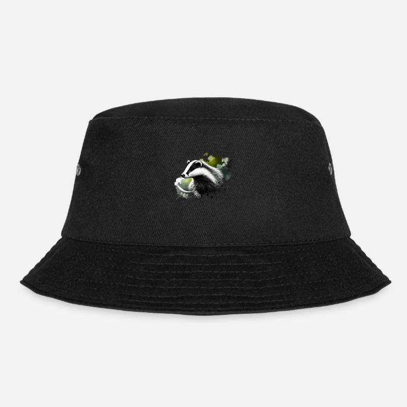 Bunter Aquarell-Rasierpinsel - Bucket Hat - Schwarz