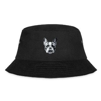 French Bulldog Low Poly Design - Bucket Hat - black - Front - Lela (165cm)