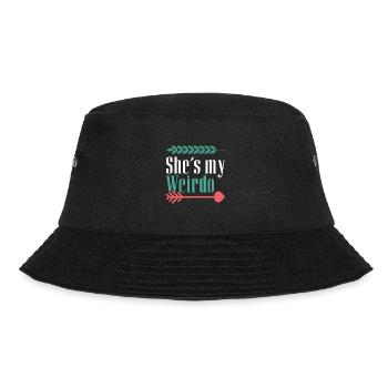 sie ist meine verrückte paare - Bucket Hat - Schwarz - Vorne - Lela (165cm)