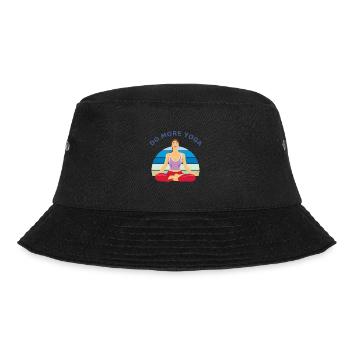 Meditierendes Mädchen. Machen Sie mehr Yoga - Bucket Hat - Schwarz - Vorne - Lela (165cm)