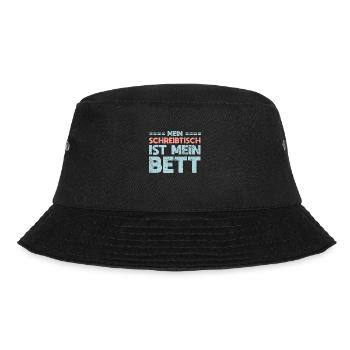 Mein Schreibtisch Ist Mein Bett - Bucket Hat - Schwarz - Vorne - Lela (165cm)