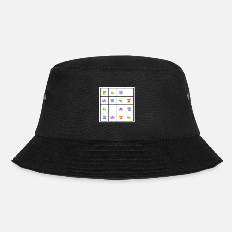 Tier-Sudoku - Bucket Hat - Schwarz