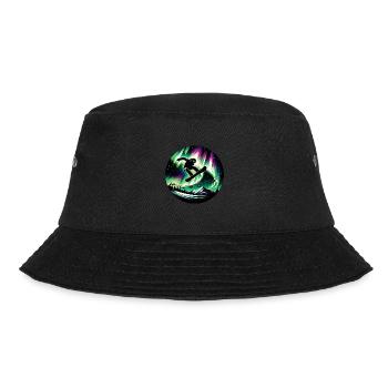 Snowboard Snowboarder Snowboarding Northern Lights - Bucket Hat - black - Front - Lela (165cm)