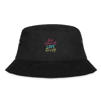 Live Authentically, Love Fiercely - Bucket Hat - black - Front - Lela (165cm)
