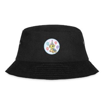 Turtle Birthday Baby - Bucket Hat - black - Front - Lela (165cm)