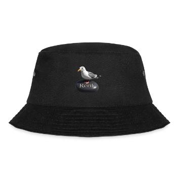 Rerik Ostseebad - Rerik Möwe - Bucket Hat - Schwarz - Vorne - Lela (165cm)
