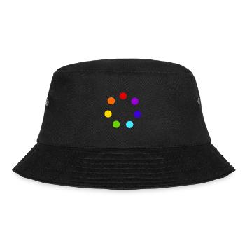 Kreis aus mehrfarbigen Kugeln - Bucket Hat - Schwarz - Vorne - Lela (165cm)