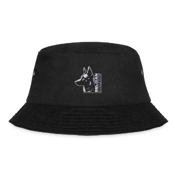 Malinois, Dog Head, Drawing Portrait Silver - Bucket Hat - black - Front - Lela (165cm)
