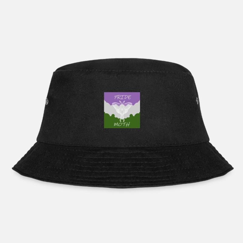 PRIDE MOTH GENDERQUEER - Bucket Hat - black