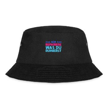 Ich Repariere, Was Du Ruinierst - Bucket Hat - Schwarz - Vorne - Lela (165cm)