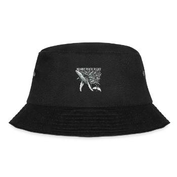 Bitte kein Plastik mehr - Bucket Hat - Schwarz - Vorne - Lela (165cm)
