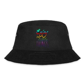 Enjoy The Little Things - Bucket Hat - Schwarz - Vorne - Lela (165cm)