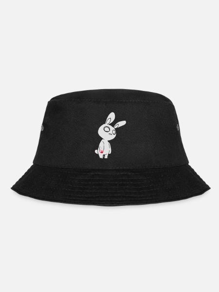 Zombie Hase – Gothic Bunny Halloween Blut Shirt - Bucket Hat - Schwarz