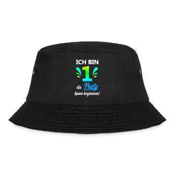 Ich bin 1 Jahr eins Kinder Geburtstag Party witzig - Bucket Hat - Schwarz - Vorne - Lela (165cm)