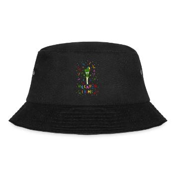 Lauch Helauch I Bims - Bucket Hat - Schwarz - Vorne - Lela (165cm)
